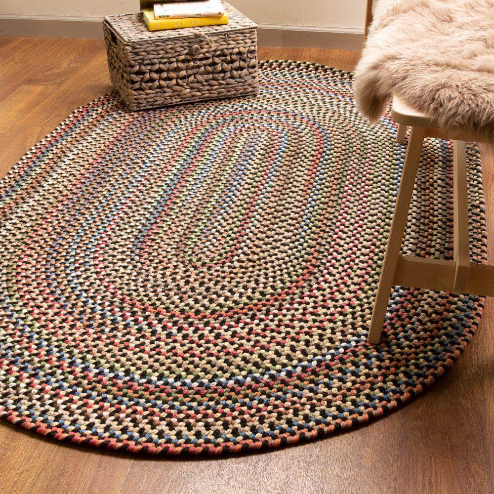 Roxbury Colorful Indoor / Outdoor Braided Rug #color_charcoal