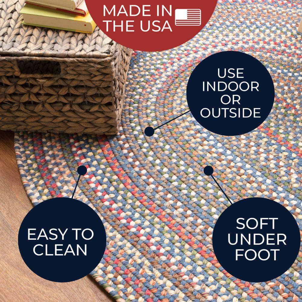 Roxbury Colorful Indoor / Outdoor Braided Rug #color_blue