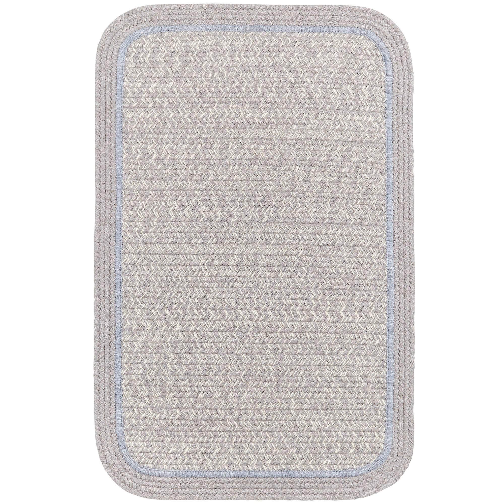 Woolmade Rounded Rectangle Braided Rug #color_silvermist