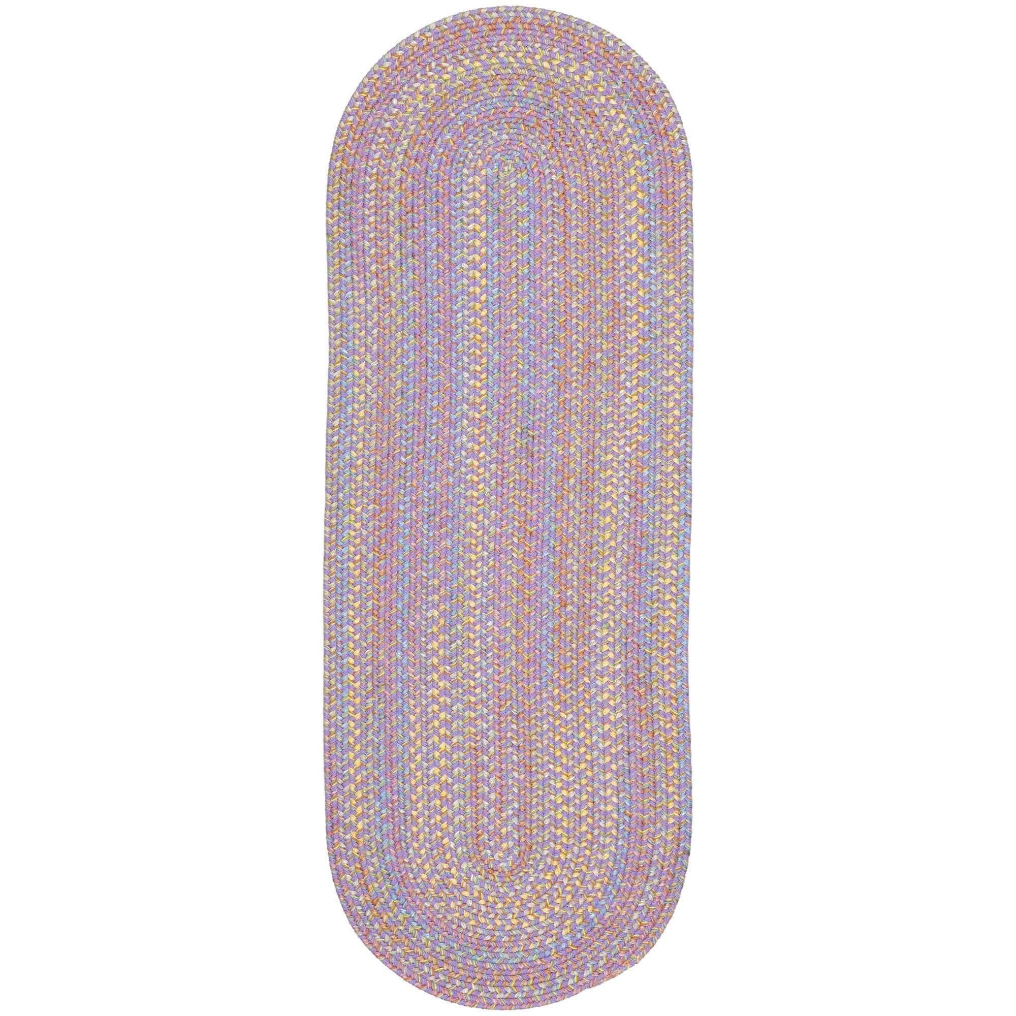 Hipster Kids and Playroom Braided Rug #color_violet multi