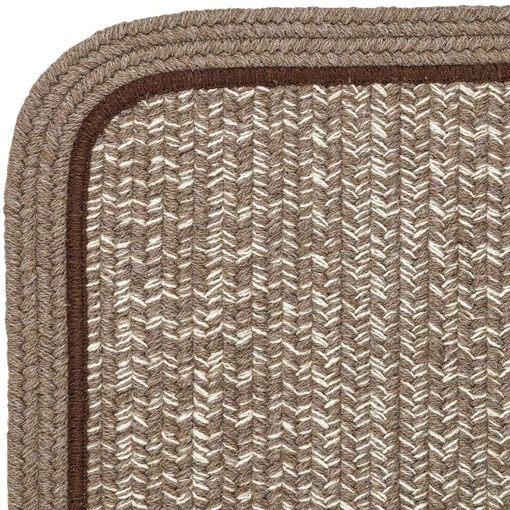 Woolmade Rounded Rectangle Braided Rug #color_mocha