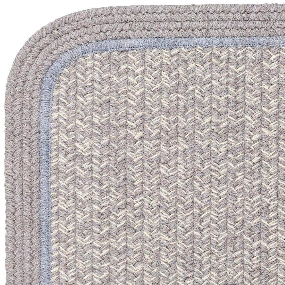 Woolmade Rounded Rectangle Braided Rug #color_silvermist