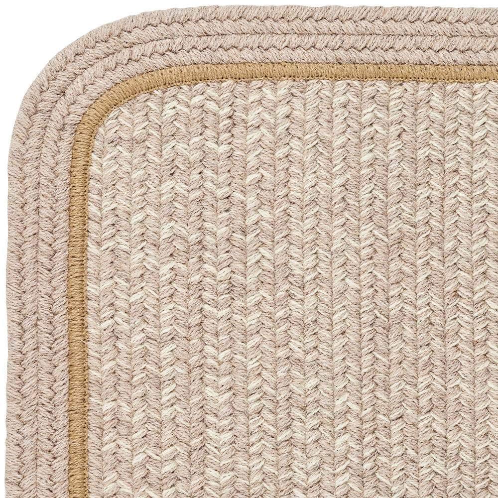 Woolmade Rounded Rectangle Braided Rug #color_sesame