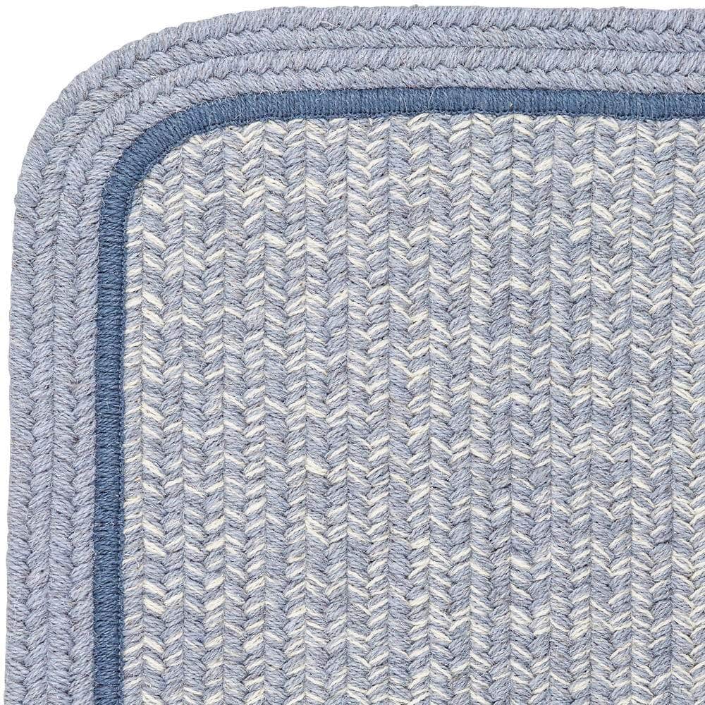 Woolmade Rounded Rectangle Braided Rug #color_sunrise blue