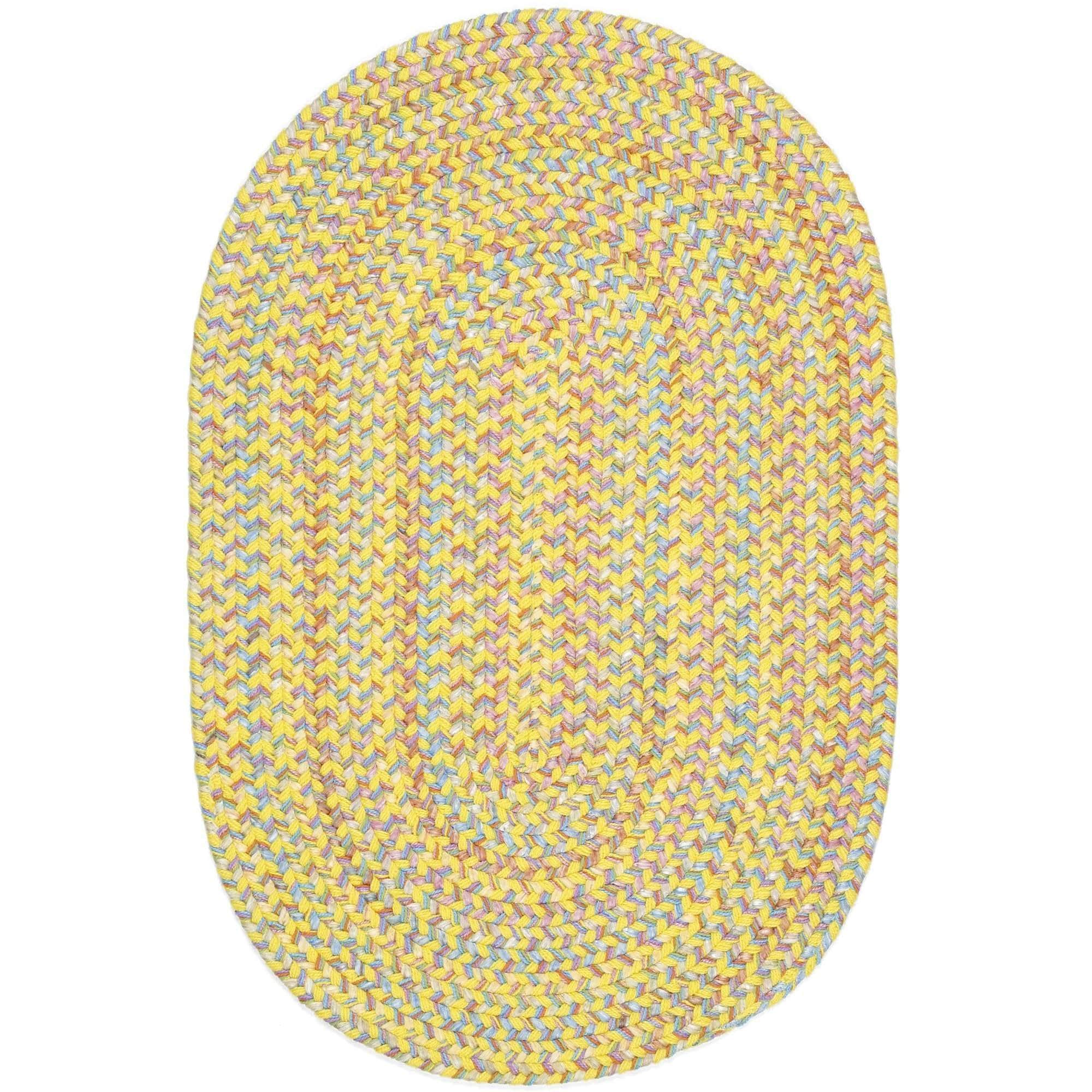 Hipster Kids and Playroom Braided Rug #color_yellow multi