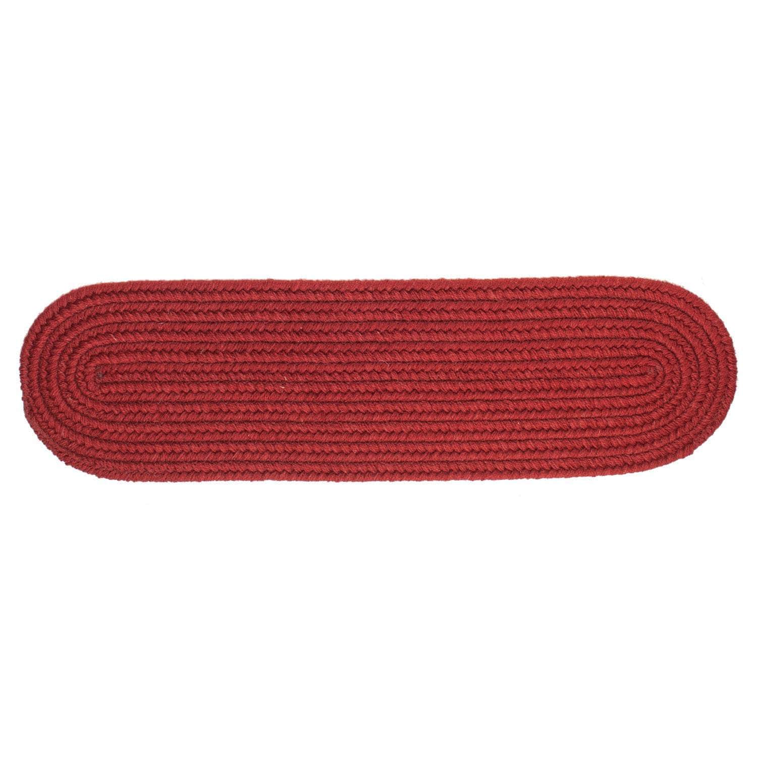 Pura Solid Wool Braided Stair Treads #color_barn red