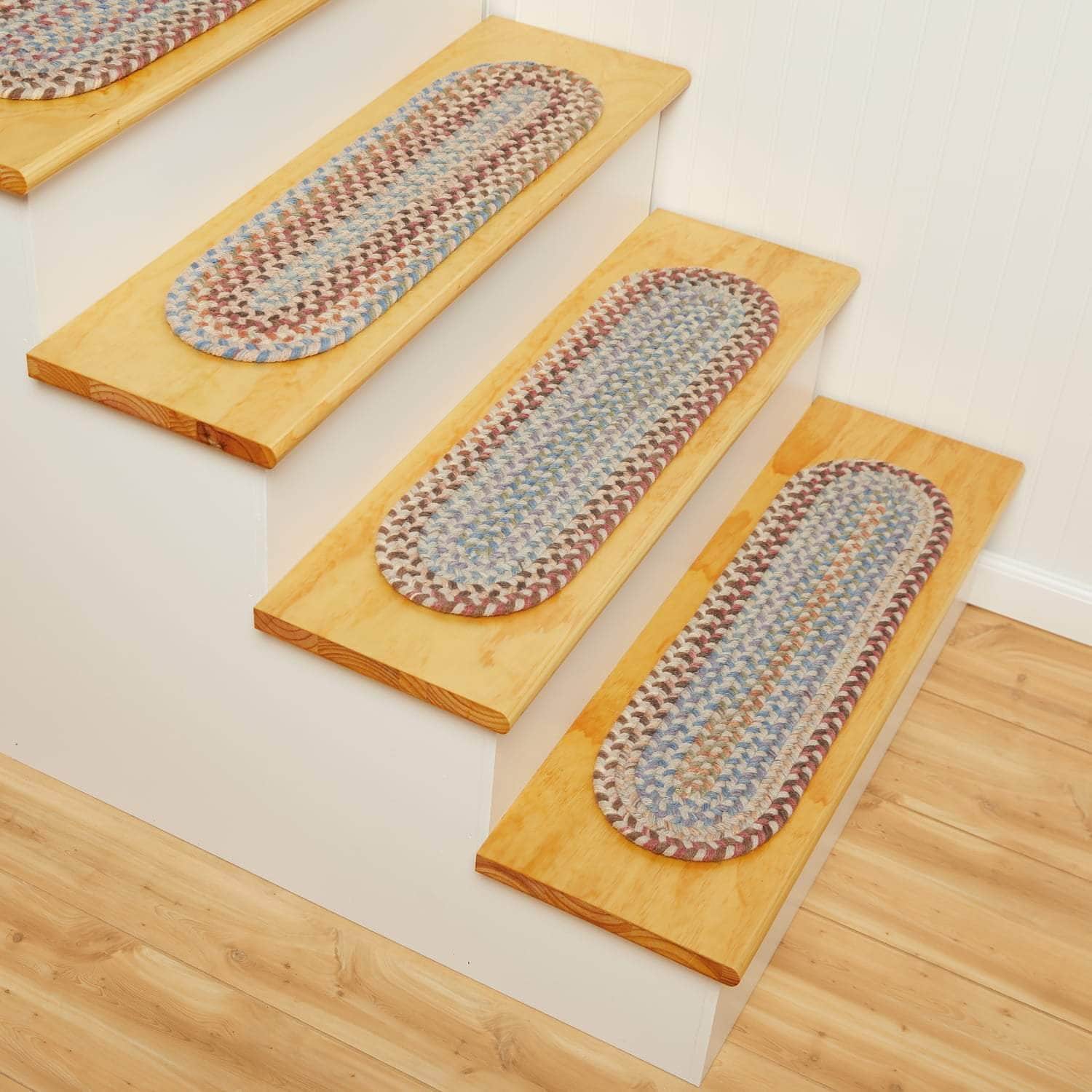 Cherry Hill Braided Wool Stair Treads #color_graphite multi