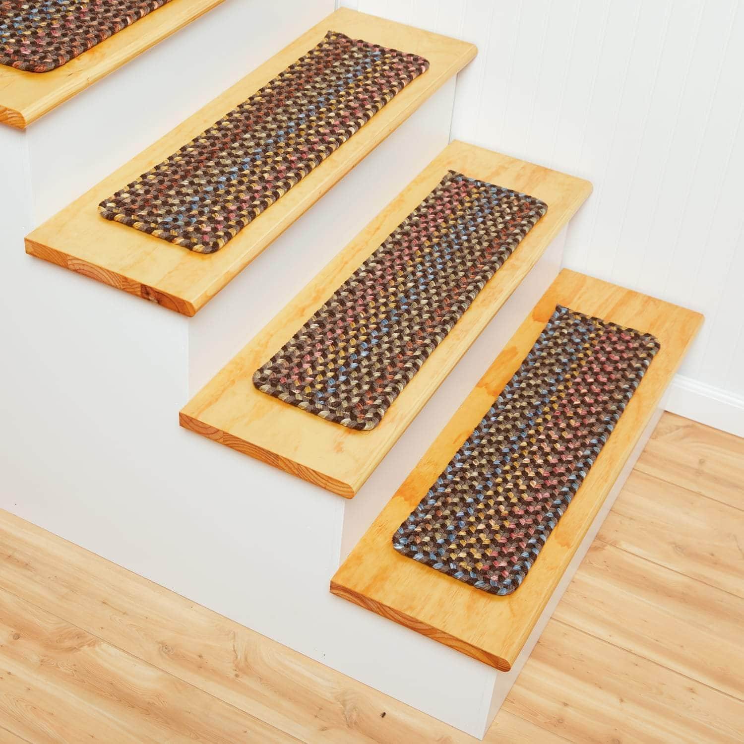 Sanford Braided Stair Treads #color_hickory multi