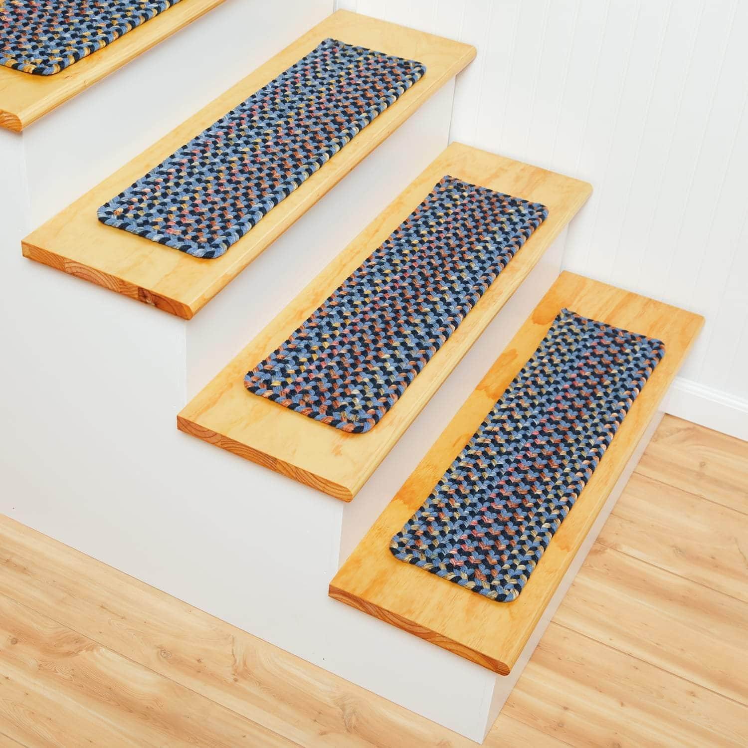 Sanford Braided Stair Treads #color_indigo multi
