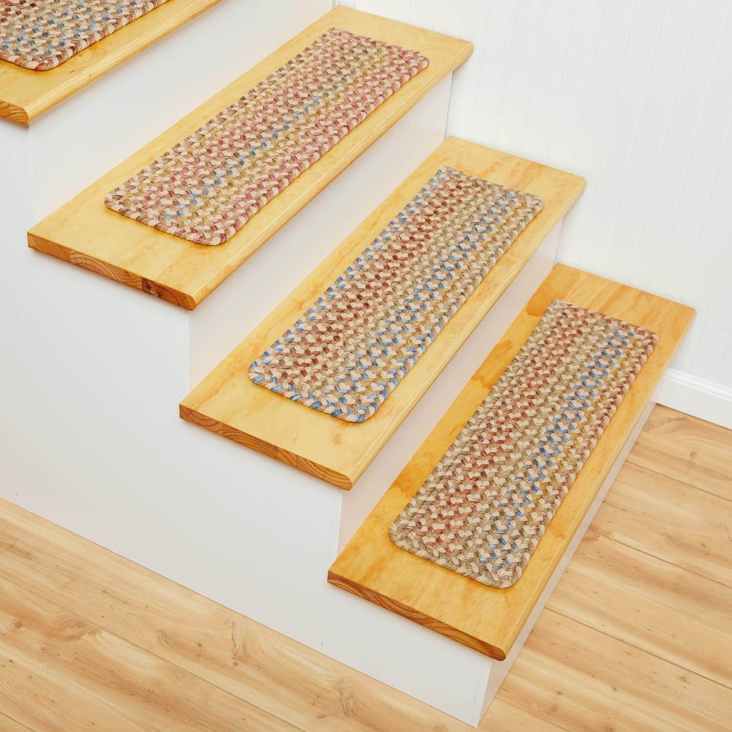 Sanford Braided Stair Treads #color_khaki multi