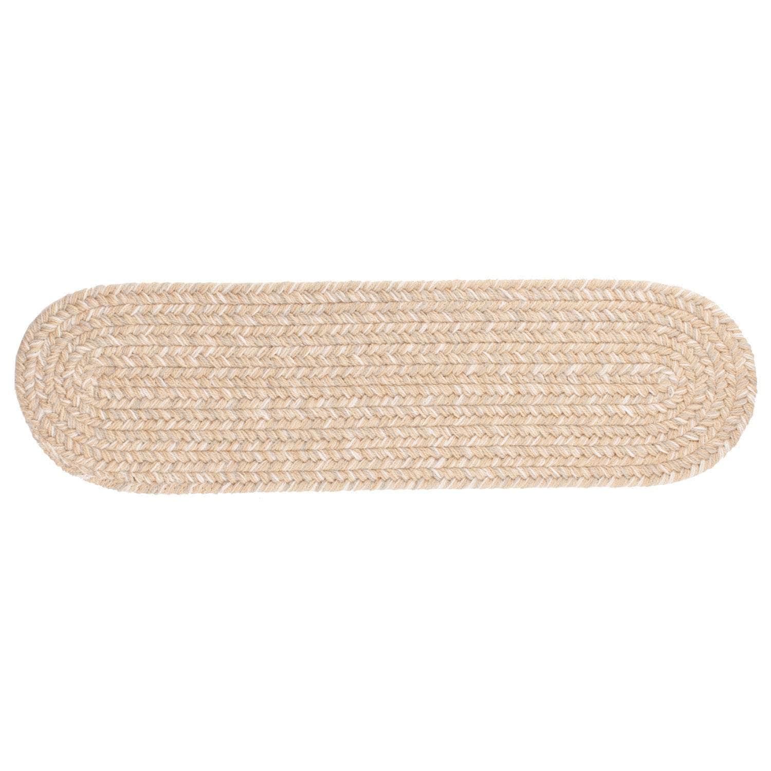 Pura Solid Wool Braided Stair Treads #color_sand