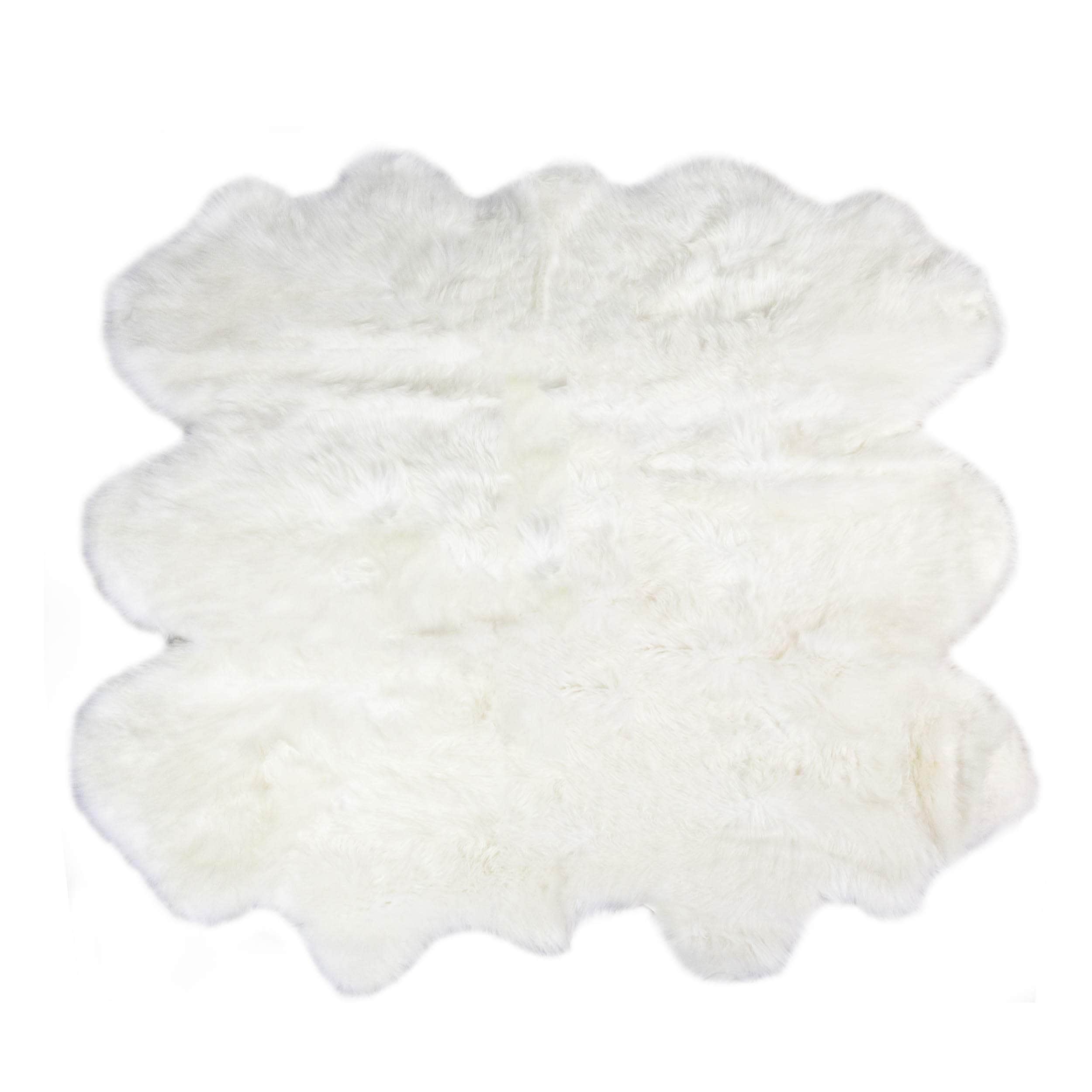 Natural Sheepskin Rug Shearling Fur Pelt #size_5' x 6'