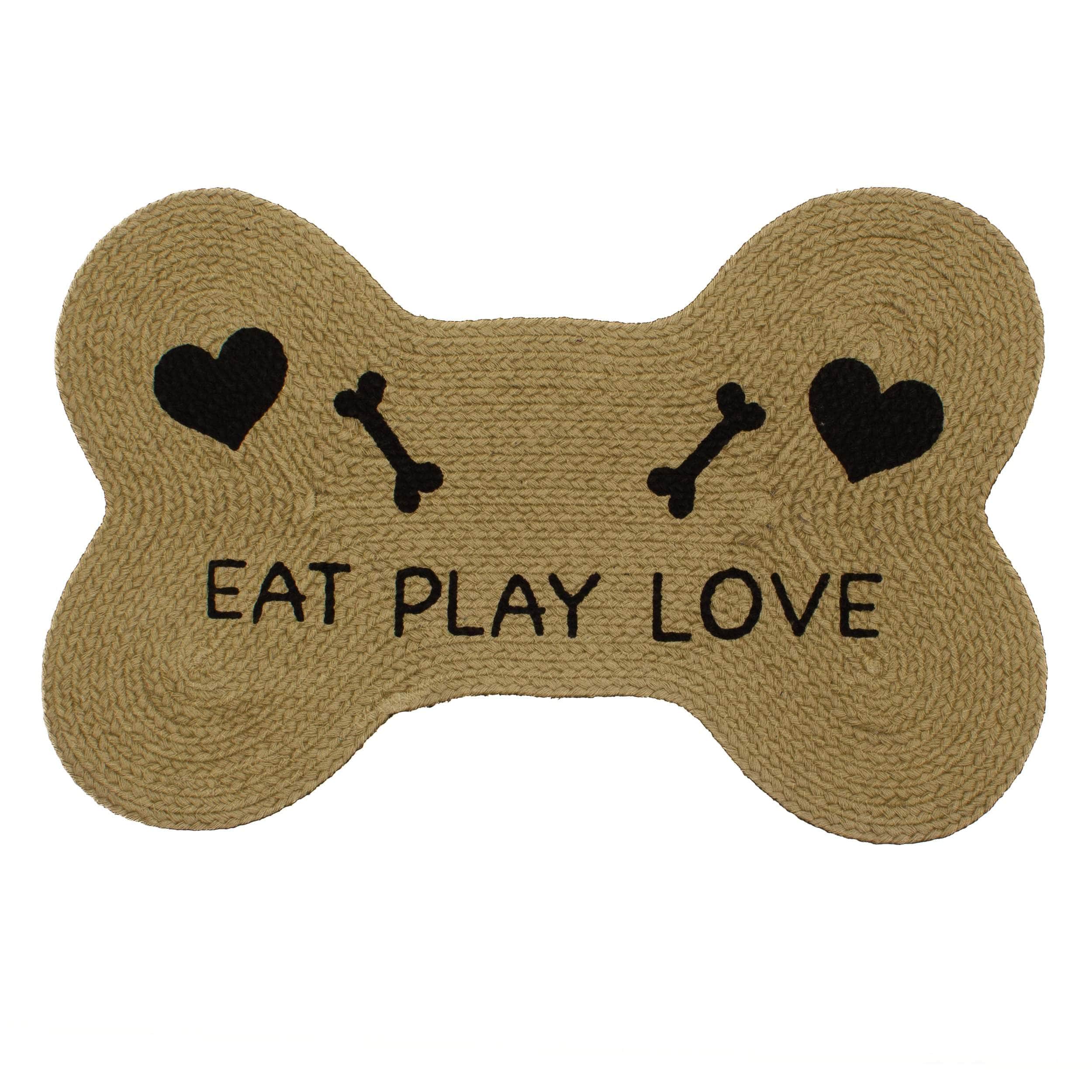 Non Slip Dog Food And Water Mat #color_beige