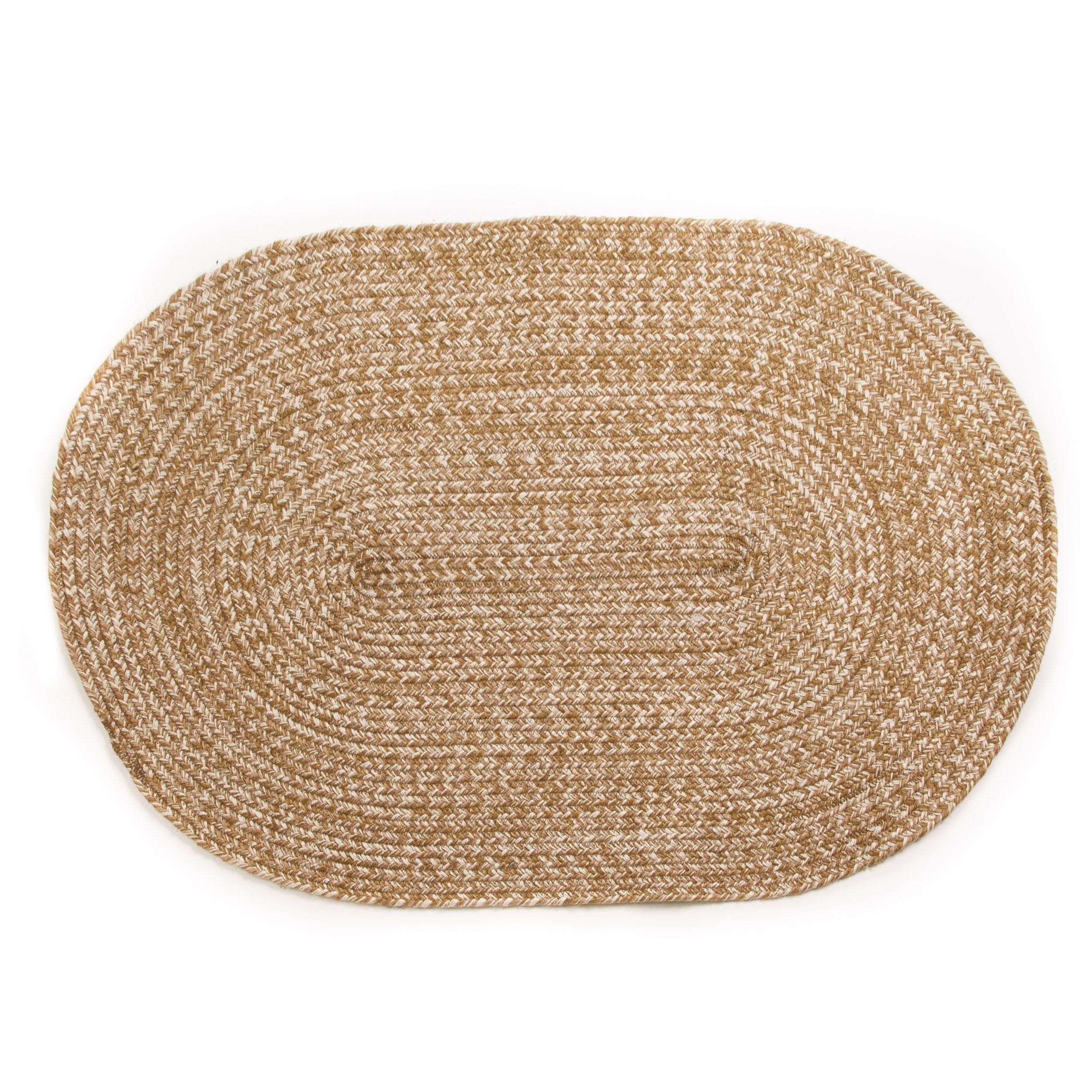 Cantebury Farmhouse Braided Area Rug in Brown Multicolor #color_brown
