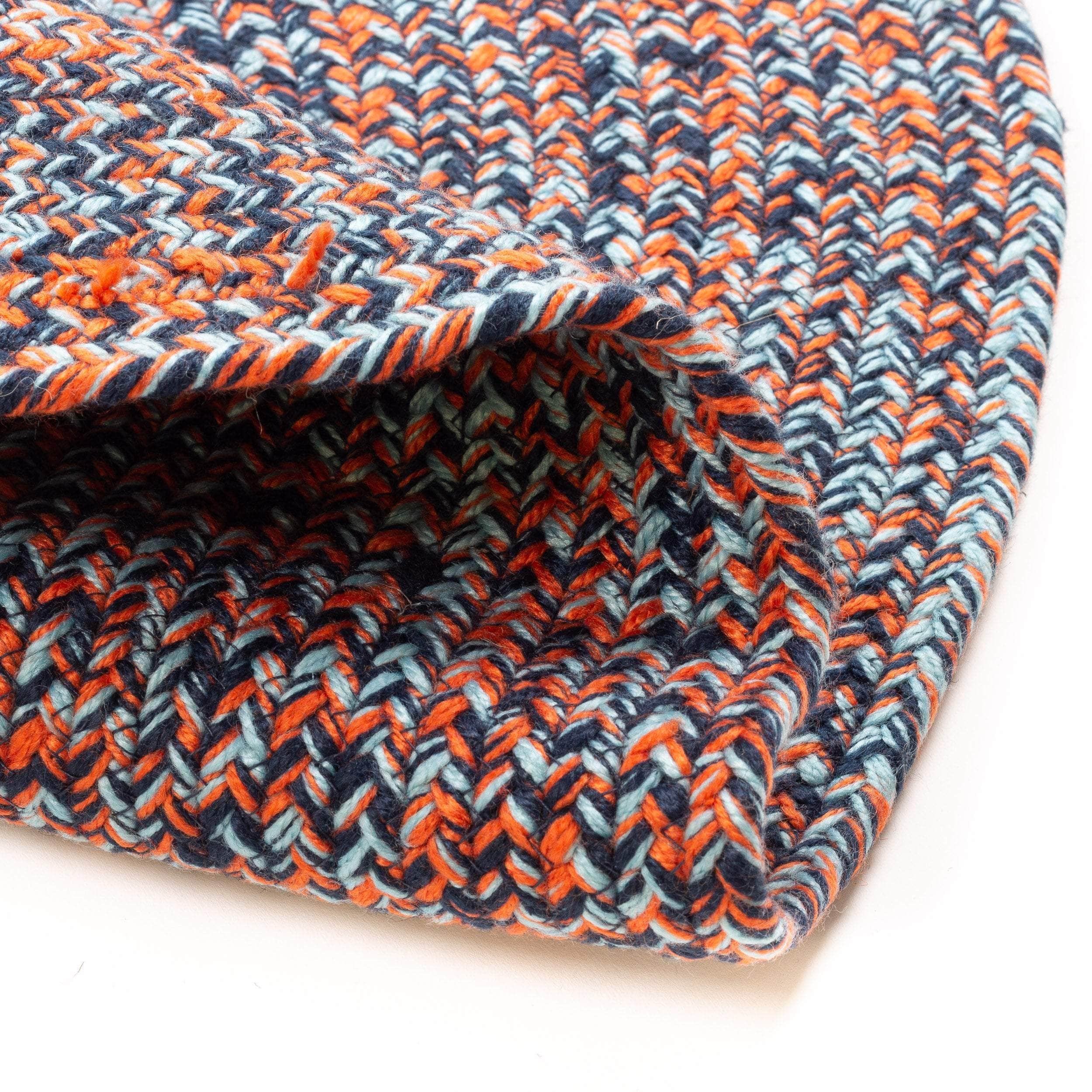 Cantebury Farmhouse Braided Area Rug in Blue and Red #color_blue and red