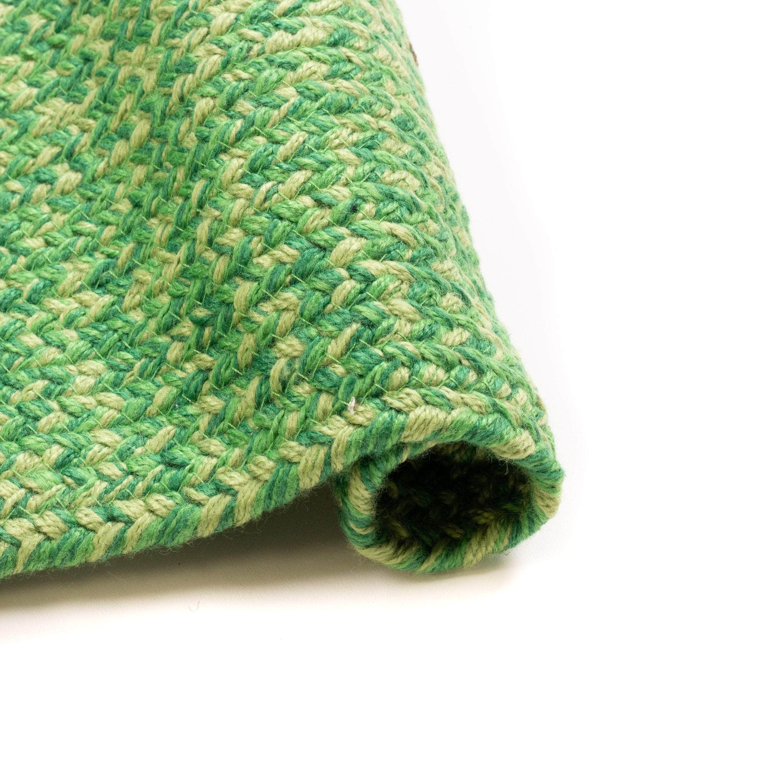 Cantebury Farmhouse Braided Area Rug in Green Multicolor #color_green