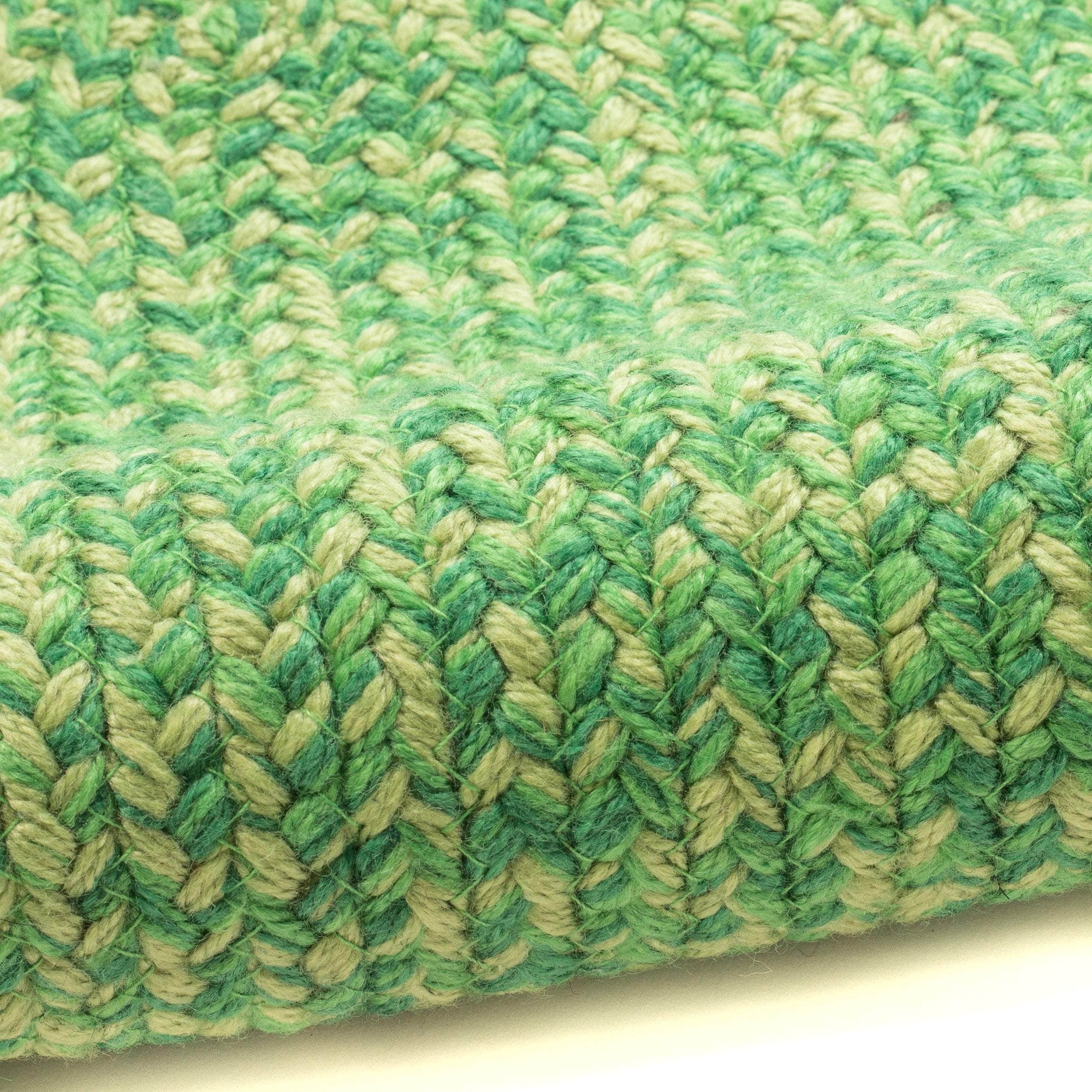 Cantebury Farmhouse Braided Area Rug in Green Multicolor #color_green