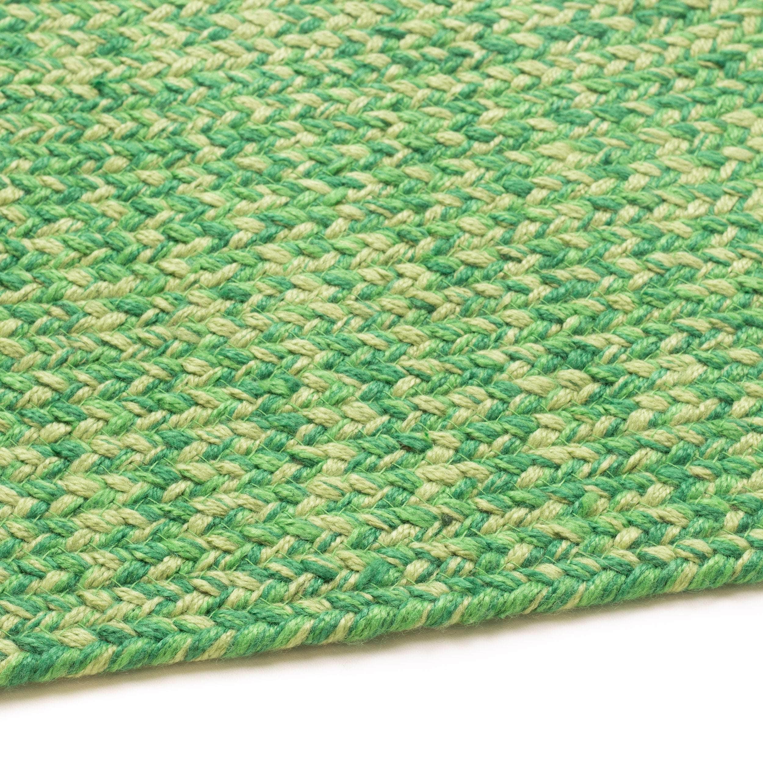 Cantebury Farmhouse Braided Area Rug in Green Multicolor #color_green