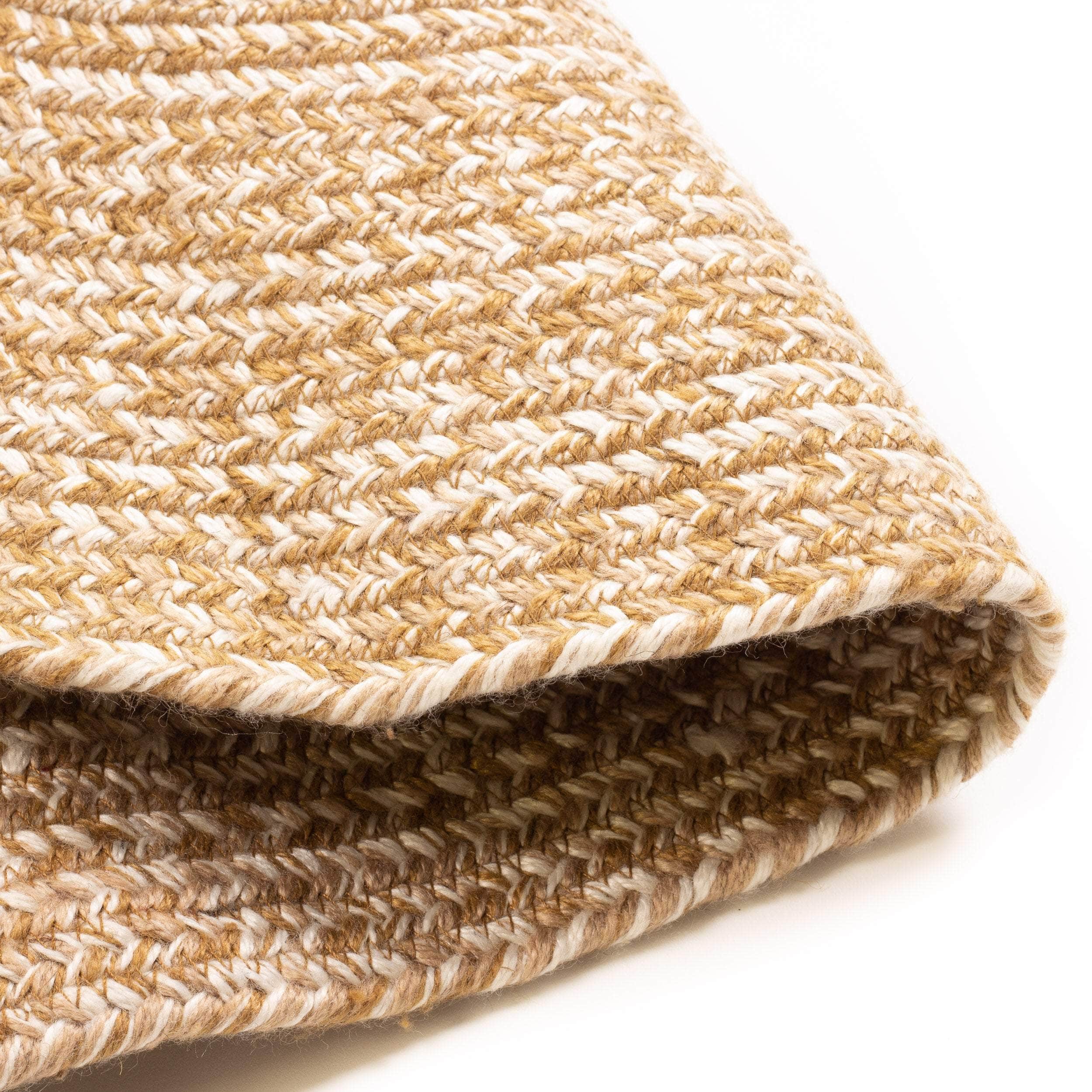 Cantebury Farmhouse Braided Area Rug in Brown Multicolor #color_brown
