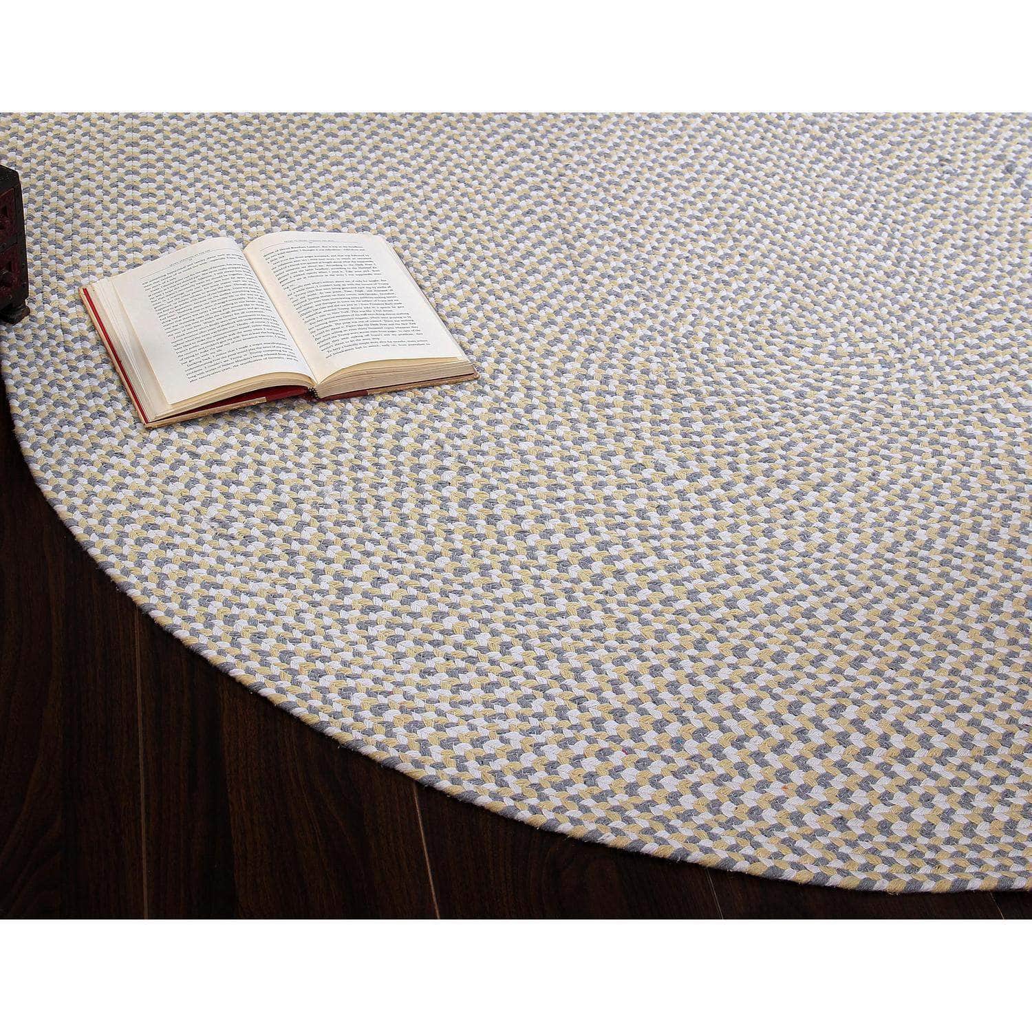 Farmhouse Buffalo Check Cotton Braided Rug #color_yellow