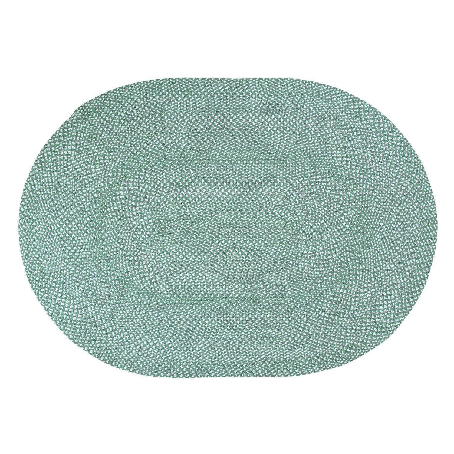 Farmhouse Buffalo Check Cotton Braided Rug #color_green
