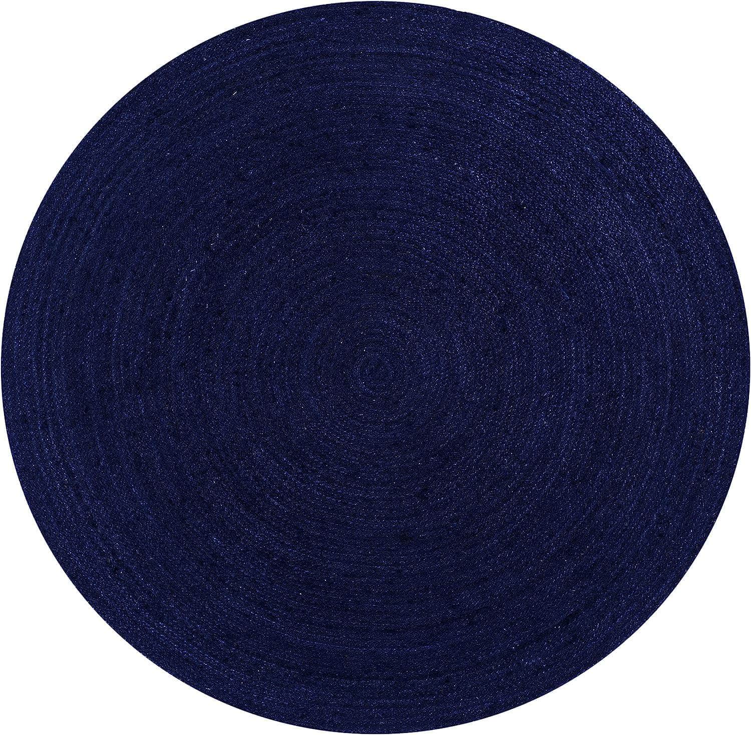 Eco-Friendly Navy Jute Braided Area Rug in Navy #color_navy