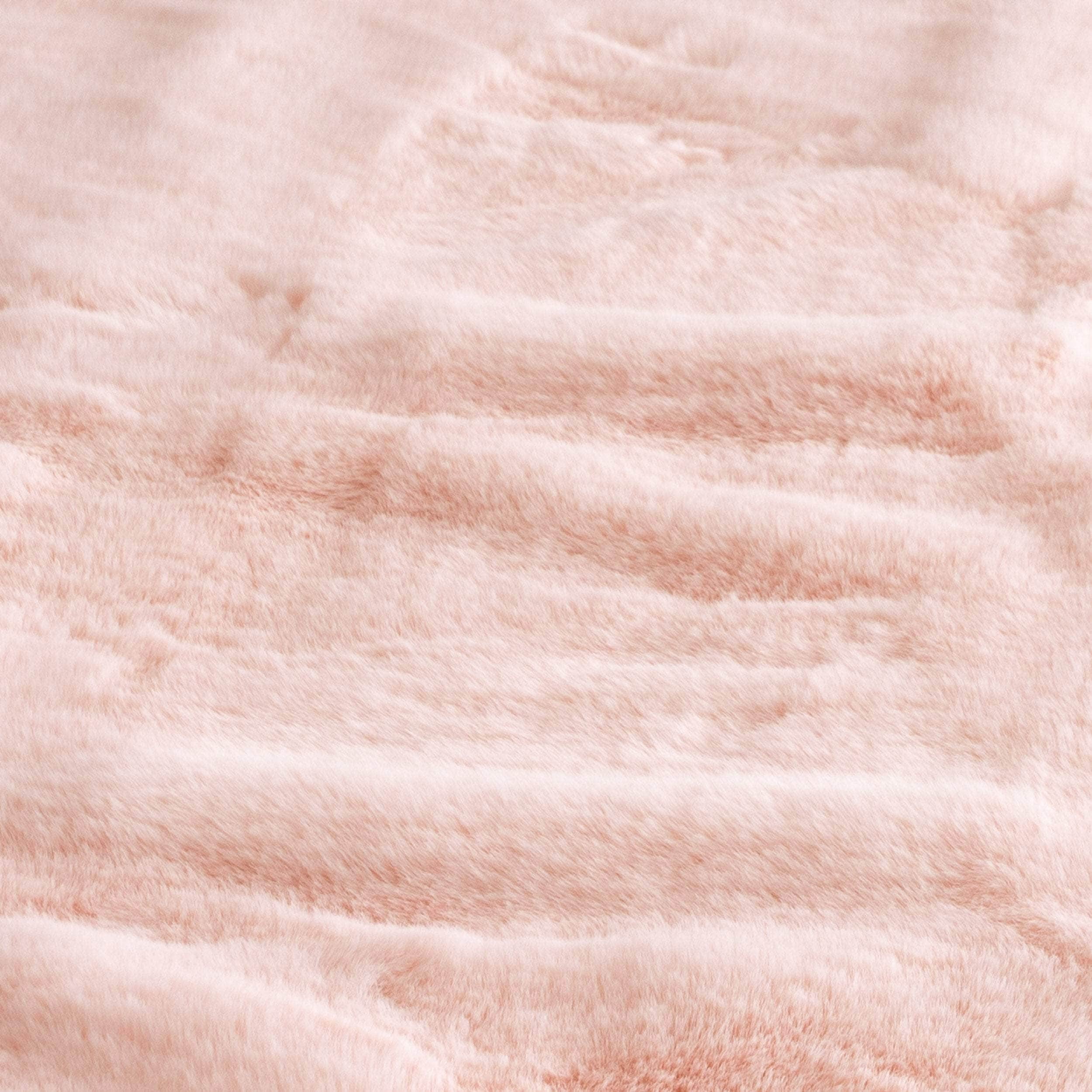 Onslow Faux Rabbit Fur Shag Rug #color_pink