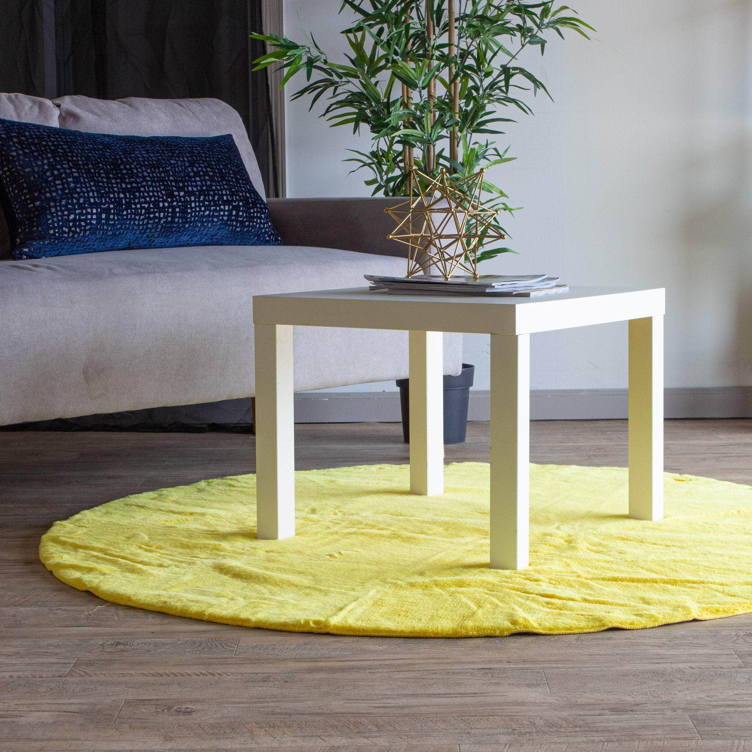 Onslow Faux Rabbit Fur Shag Rug #color_yellow