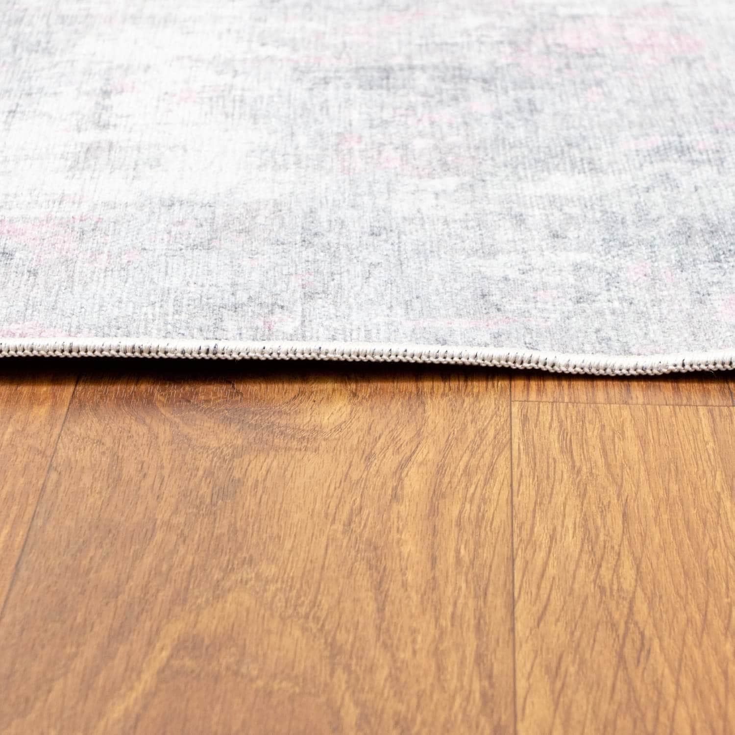 Machine Washable Rug LAN01B Pink / Gray SAR-Lancaster #color_pink / gray